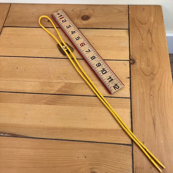 Tiger's Eye Gemstone Bolo Tie Western String Tie Yellow Cord - Picture 6 of 8